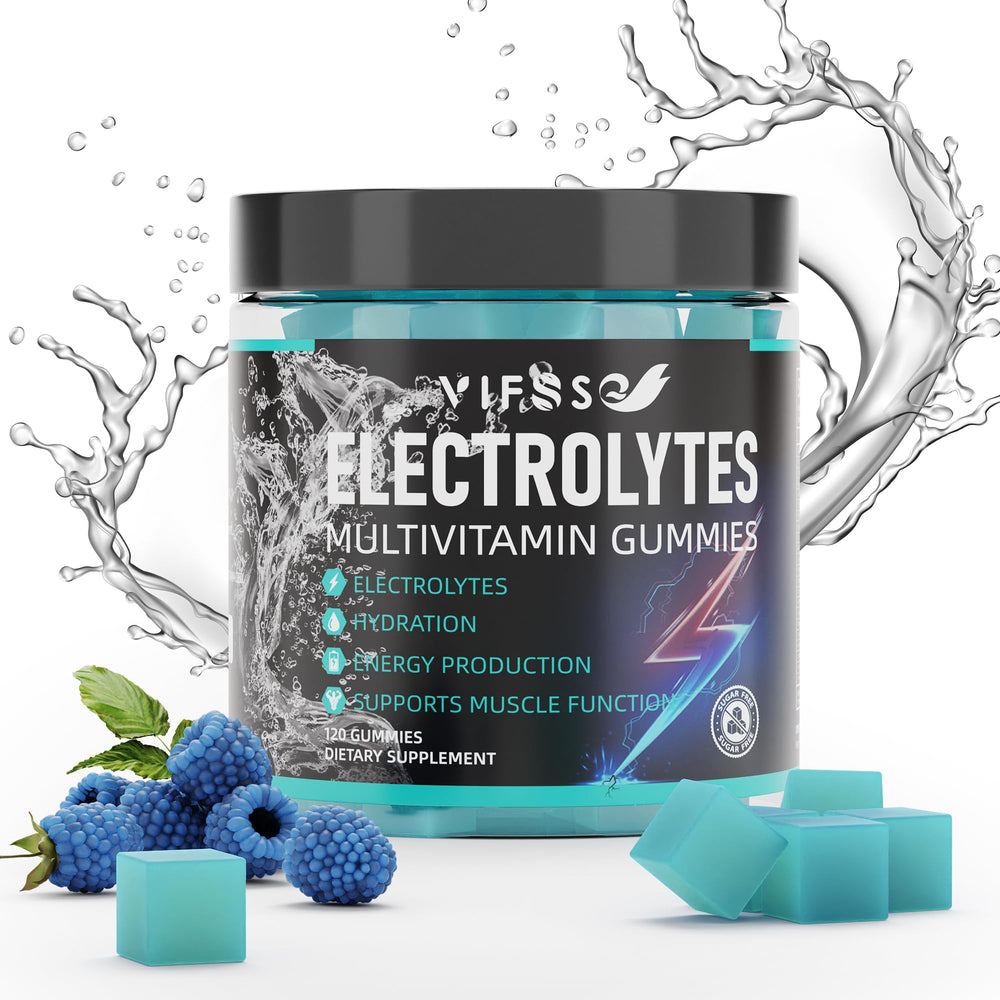 VIFSSG Electrolytes Gummies blue raspberry pack for on-the-go hydration during workouts.