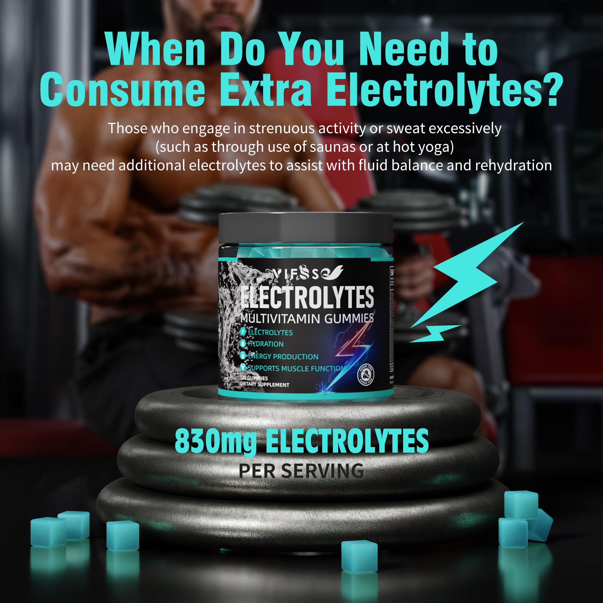 VIFSSG Electrolytes Gummies for runners during endurance workouts offer convenient fueling.