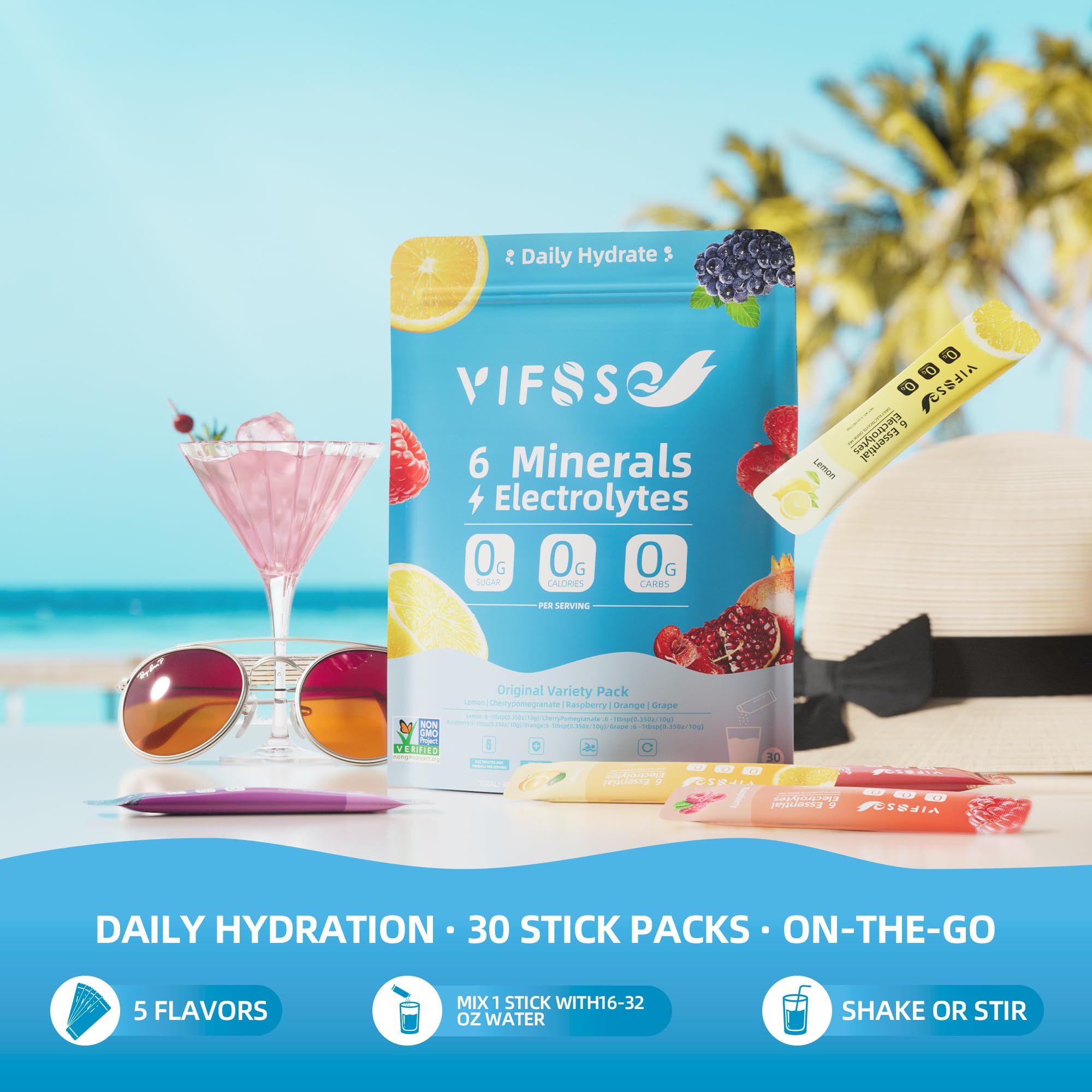 VIFSSG powder dissolves quickly in water for a smooth drink
