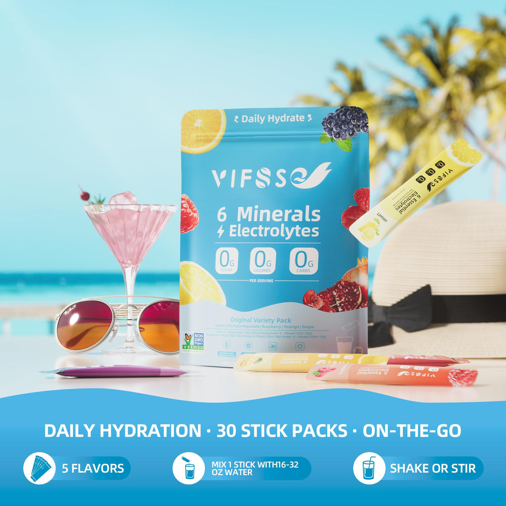 VIFSSG powder dissolves quickly in water for a smooth drink