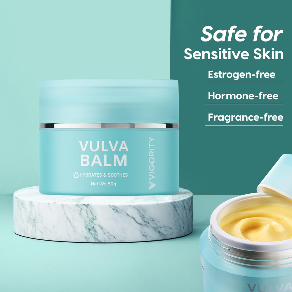 Vigority Vulva Balm application spot showing smooth glide.