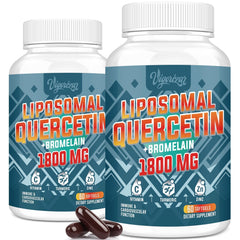 Vigorizar Liposomal Quercetin Phytosome bottle with high potency quercetin per serving.