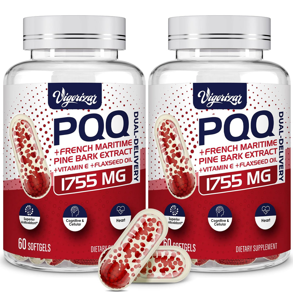 Vigorizar Pycnogeno bottle pour demonstrates dual-delivery absorption.