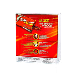 VIJOSA Campolon Energy pouch closeup showing liquid and easy tear-open design for quick use.