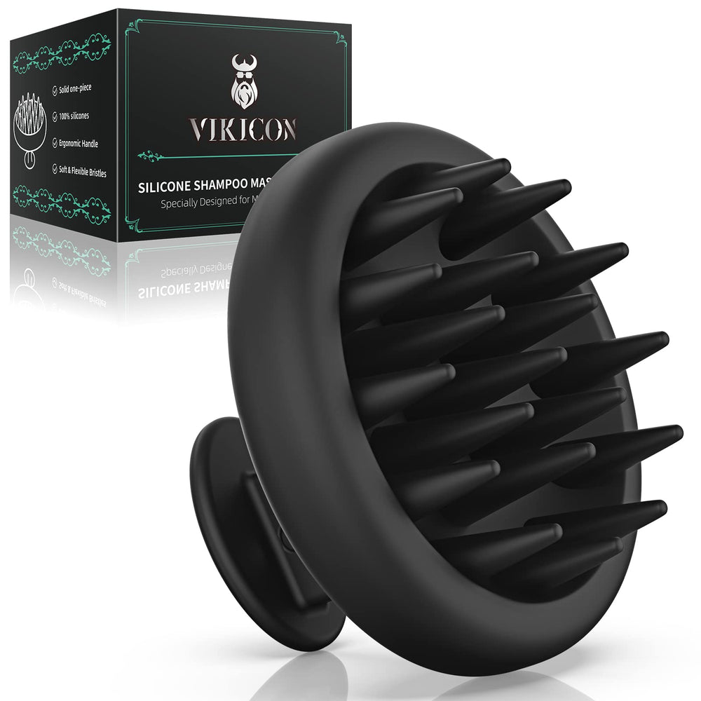 VIKICON cepillo masaje cabelludo de silicona, limpieza suave y segura