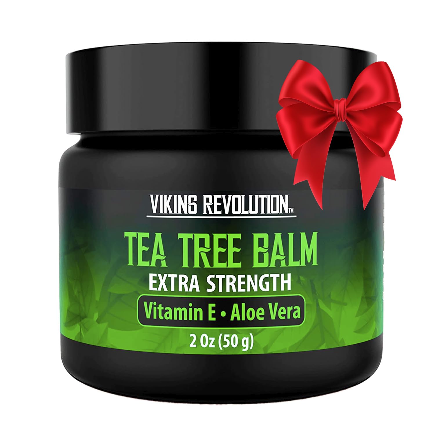 Viking Revolution Tea Tree Oil Cream jar shows rich balm for irritated skin