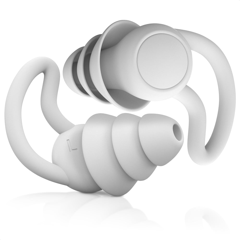VIKROM ear plugs for sleeping in white, front view, offering peaceful nights.