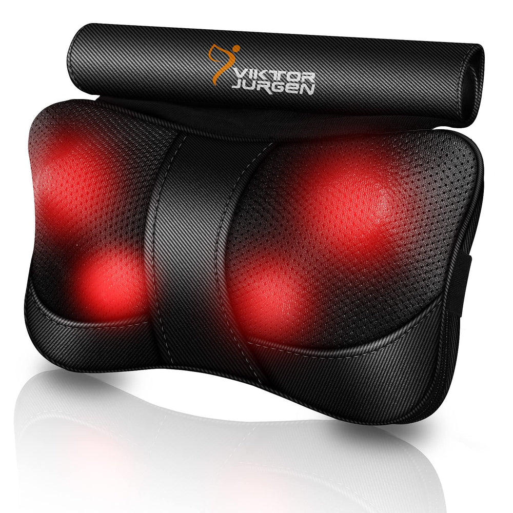 VIKTOR JURGEN back massager pillow with four deep-kneading nodes for targeted relief