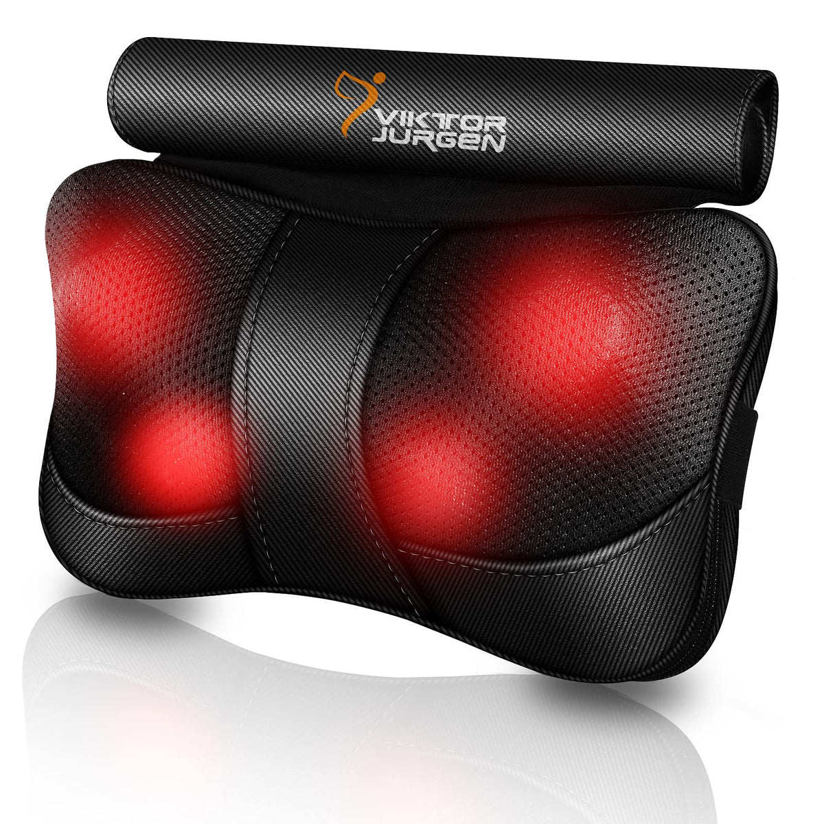 VIKTOR JURGEN back massager pillow with four deep-kneading nodes for targeted relief