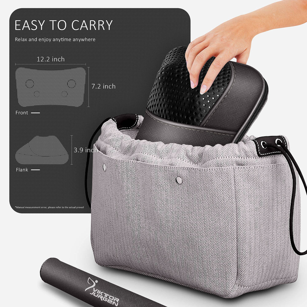 Portable massage cushion from VIKTOR JURGEN fits most chairs for easy use