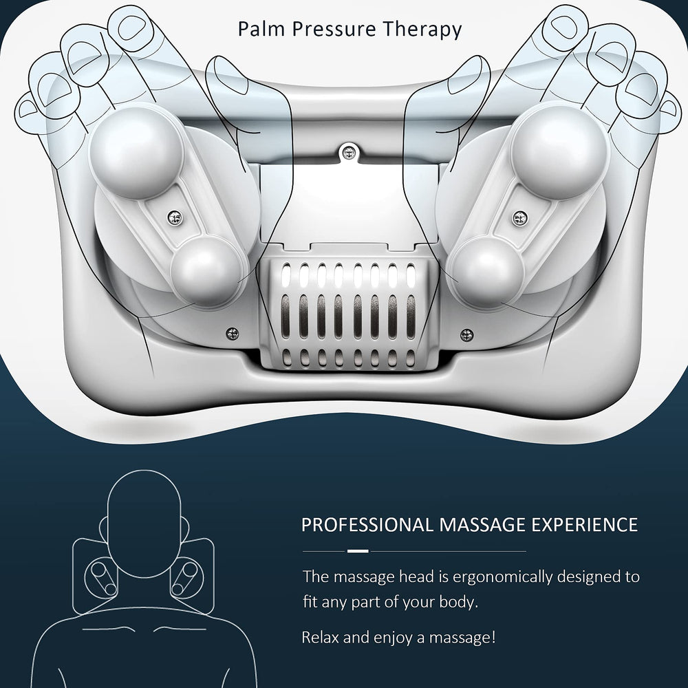 VIKTOR JURGEN Compact Shiatsu massager pillow for bed or sofa use.