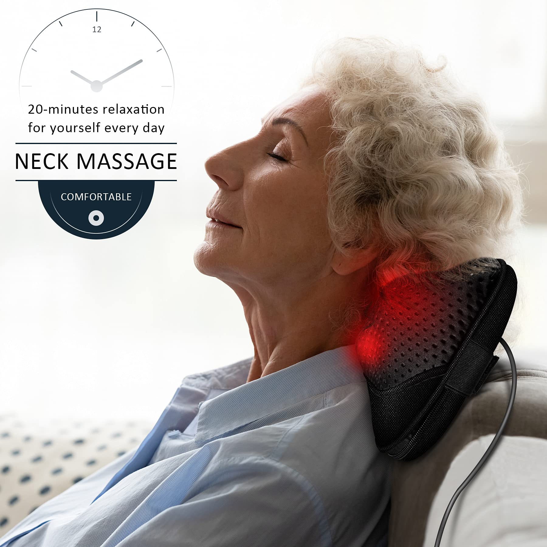VIKTOR JURGEN Shiatsu Massager Nodes in action delivering deep kneading.