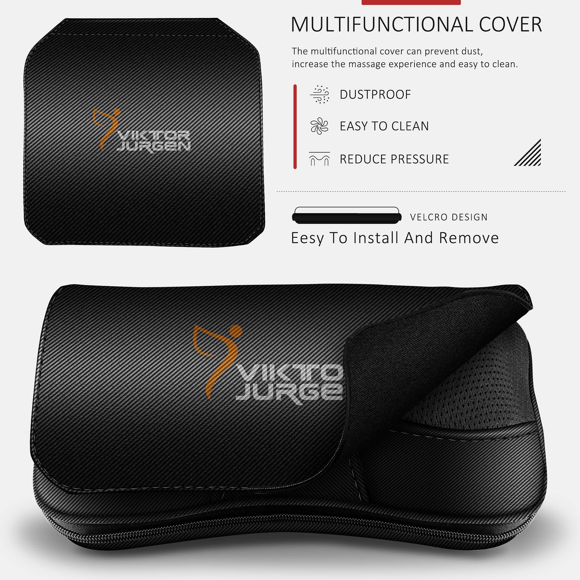 VIKTOR JURGEN shiatsu pillow delivers soothing heat to relax tense muscles