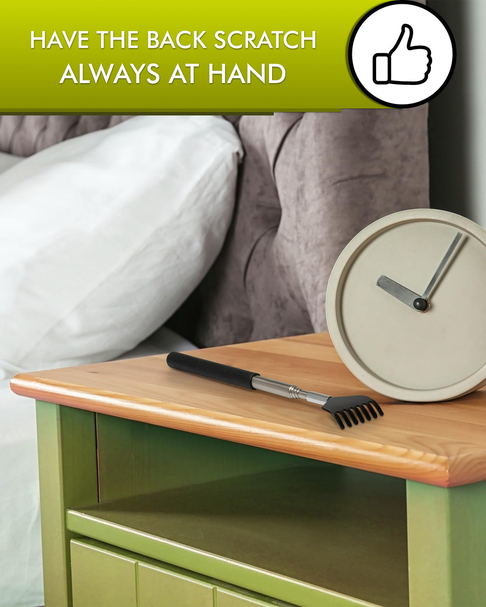 Villkin rascador de espalda para oficina, fácil de guardar.