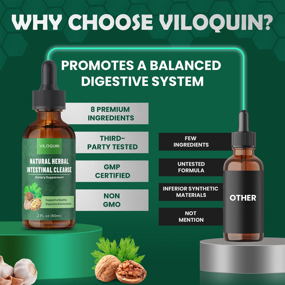 Viloquin wormwood herbs highlighting natural detox and balance.
