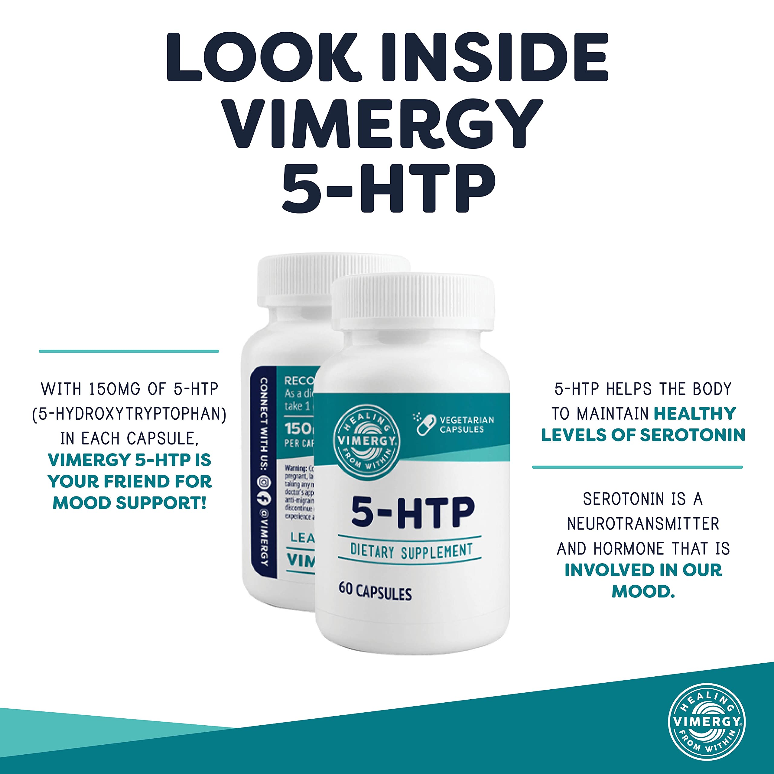 Smoothie-ready option with Vimergy 5-HTP for flexibility