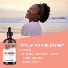 Vimergy Ashwagandha drops under tongue for fast absorption and customizable dosing.