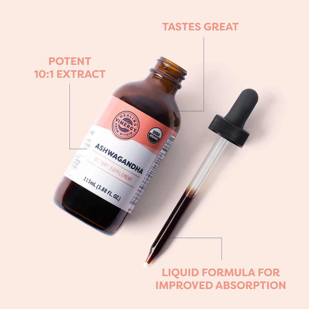 Vimergy ingredients panel highlights a clean, four-ingredient formula.