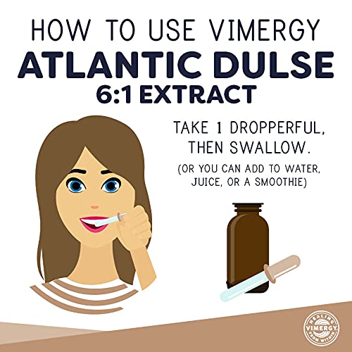 Vimergy Atlantic Dulse Liquid label closeup confirms USDA Organic status.