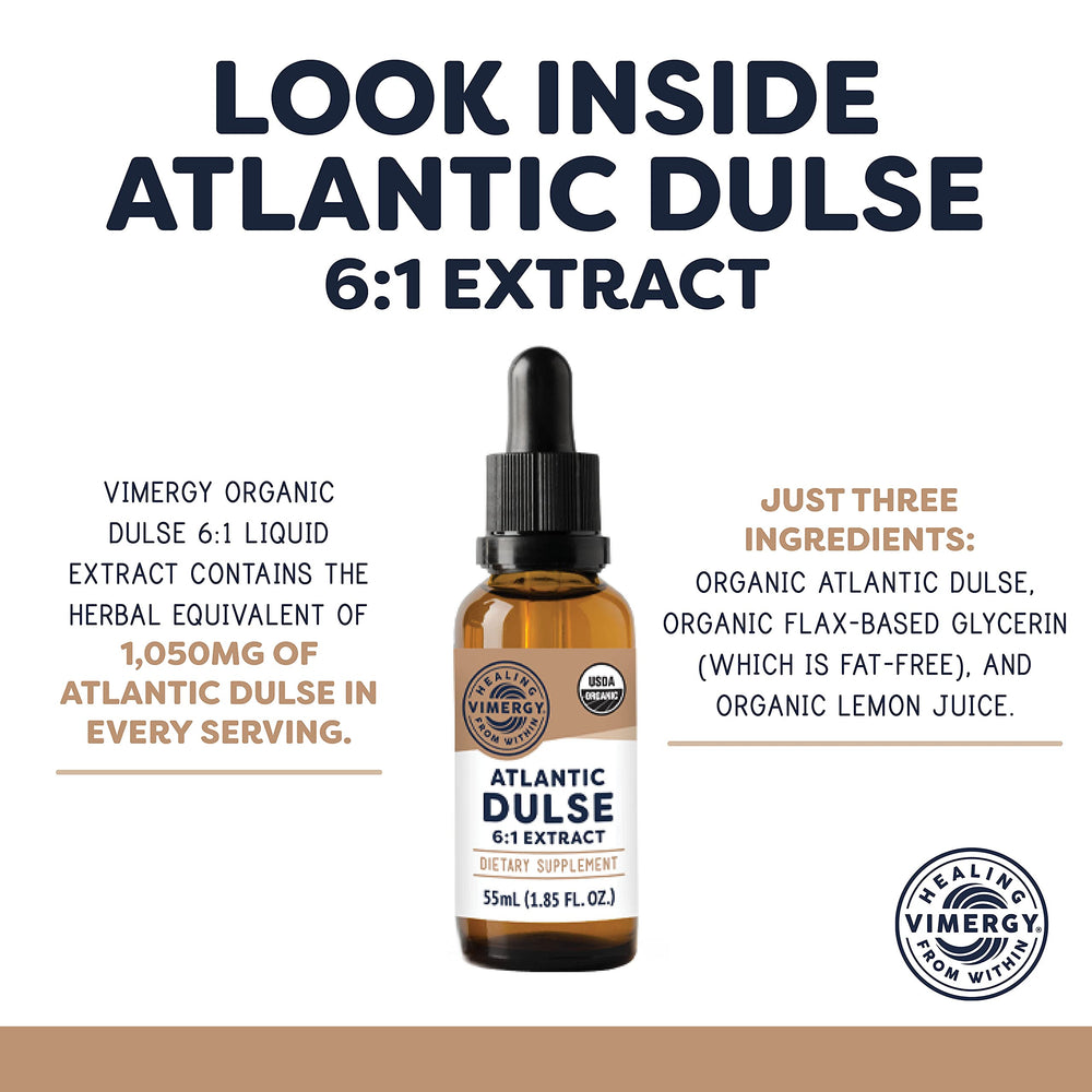 Vimergy Atlantic Dulse Liquid on a kitchen counter shows versatility.