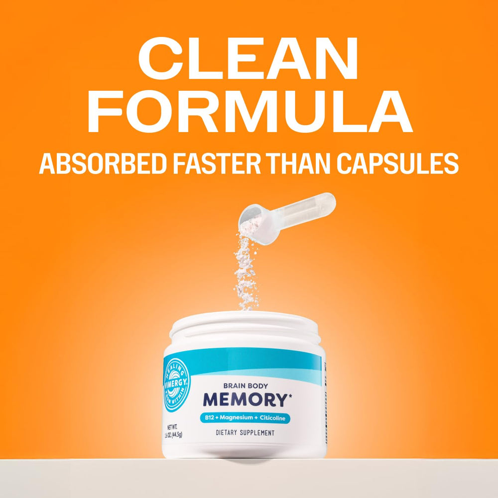 Vimergy bottle with glass suggests easy daily dosing.