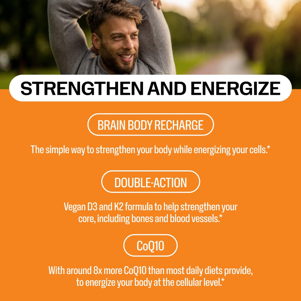 Vimergy Brain Body Recharge pour demonstrates fast-absorb formula for easier dosing.