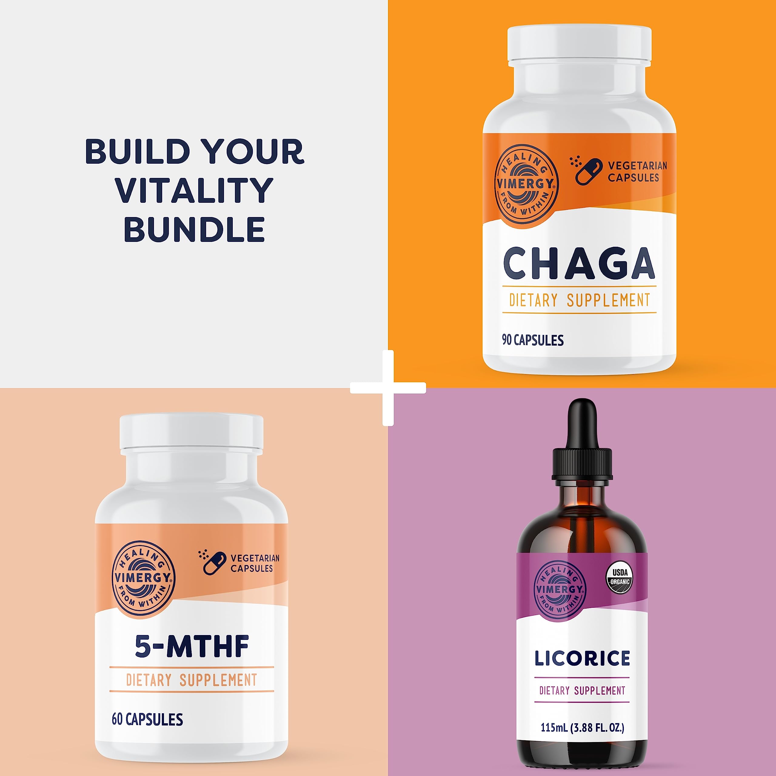 Vimergy Celeryforce vegan capsules emphasizing plant-based, clean formula.