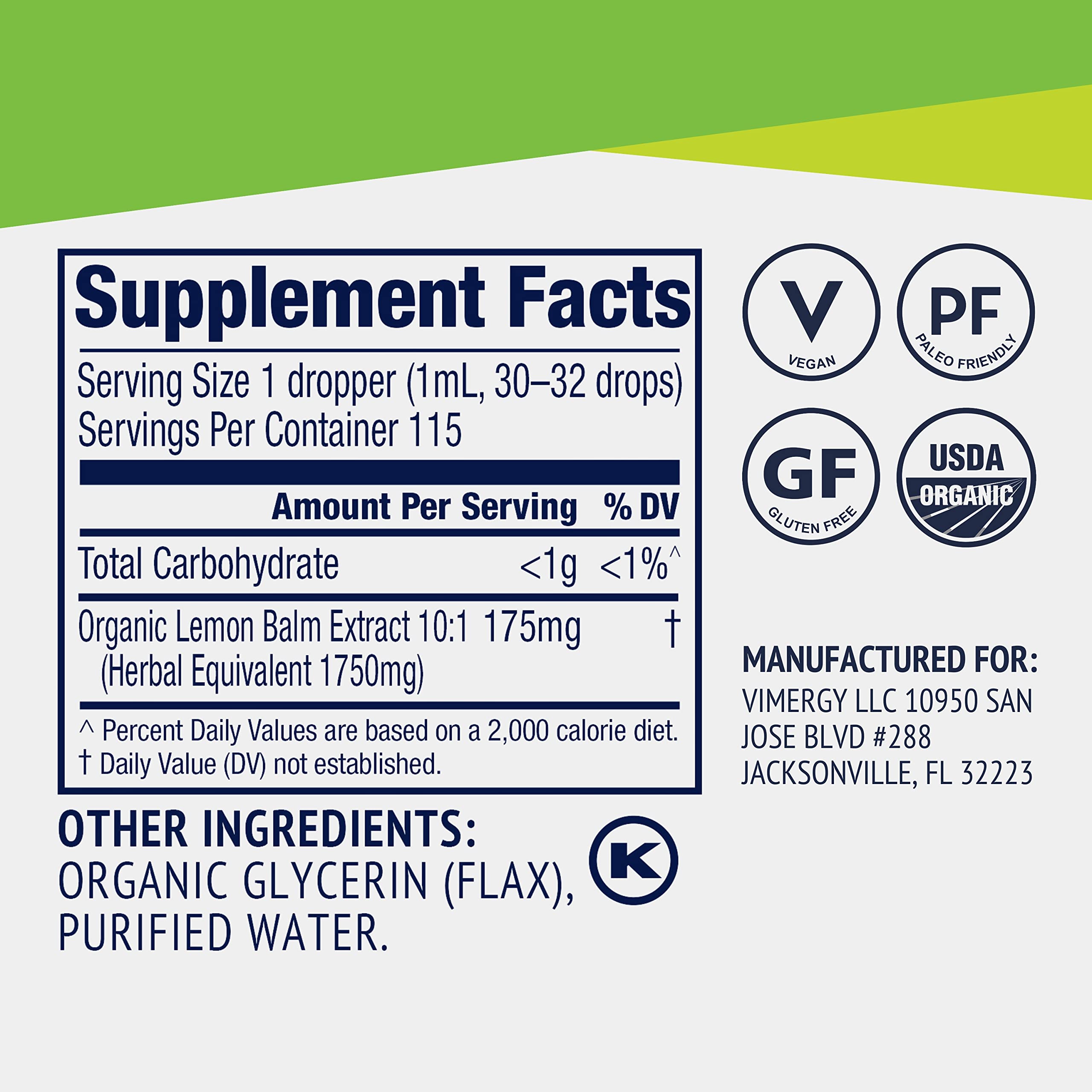 Pouring Vimergy tincture into water shows quick absorption.