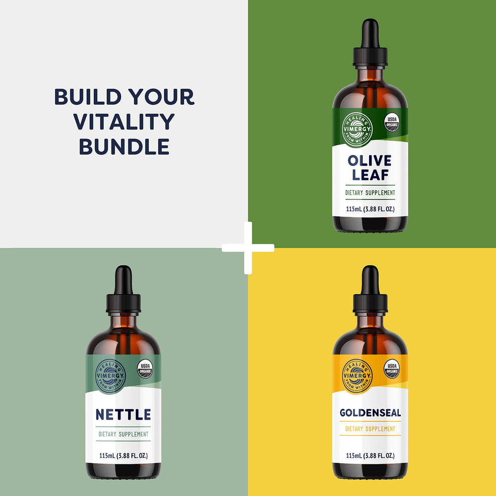 Vimergy licorice bottle on a kitchen counter for everyday wellness routines.