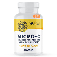 Vimergy Micro-C bottle front showing 90 vegan capsules for potential support