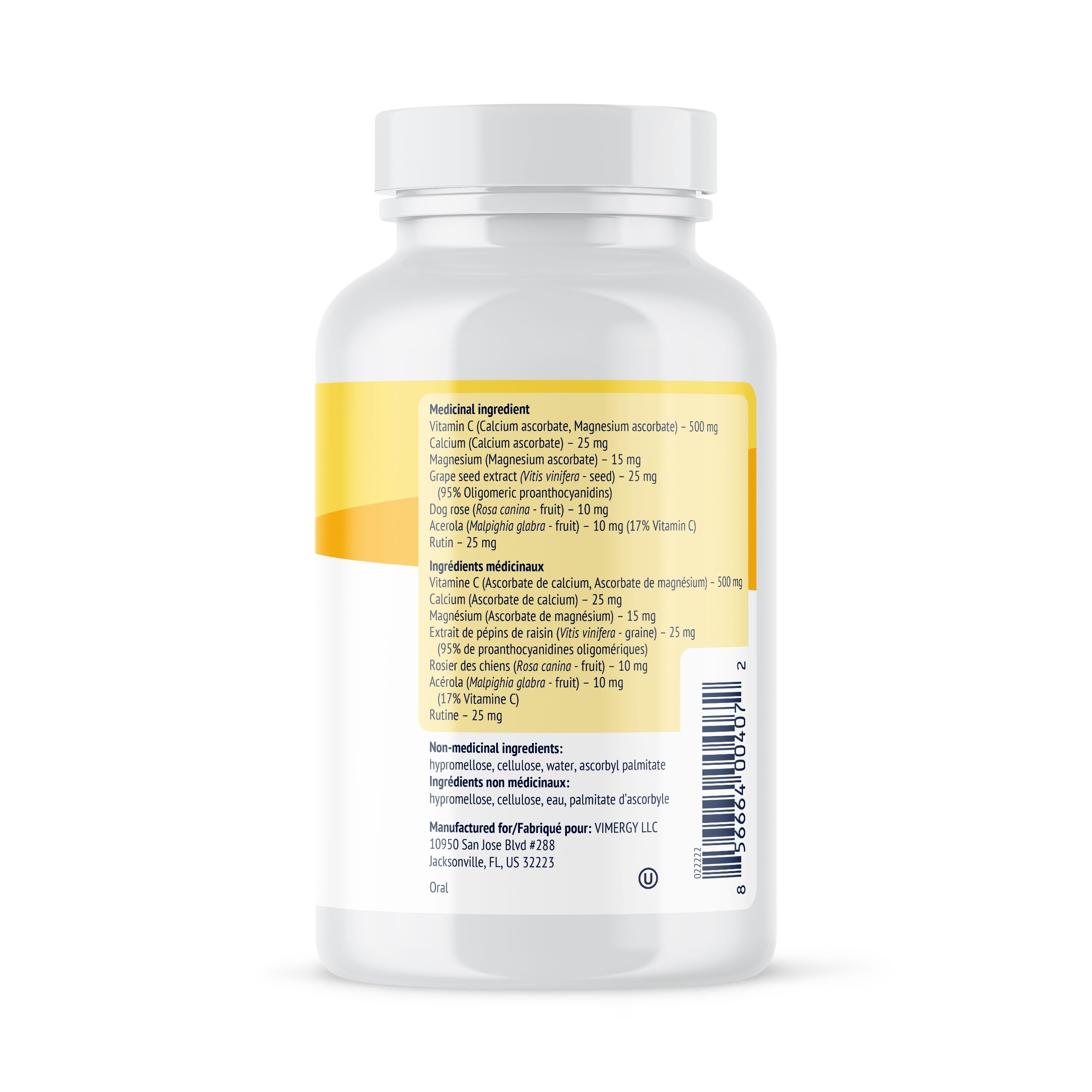 Box of Vimergy Micro-C Capsules with vegan and gluten-free labels visible