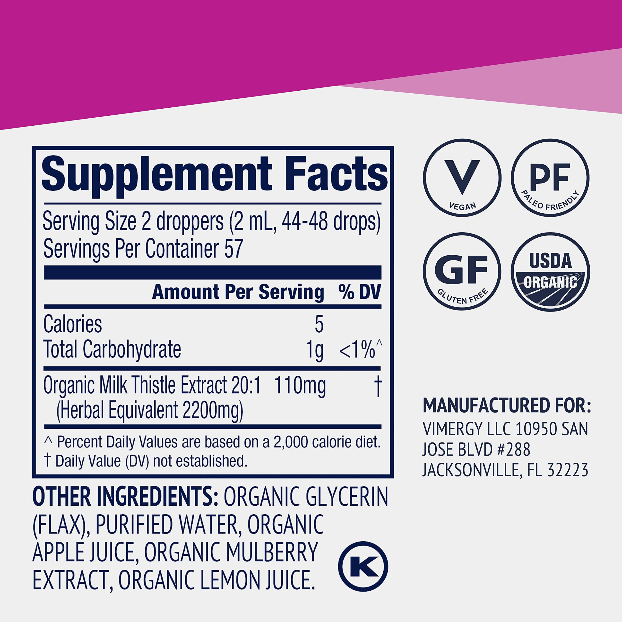Vimergy Milk Thistle dosing spoon ready for simple daily servings