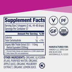 Vimergy Milk Thistle dosing spoon ready for simple daily servings