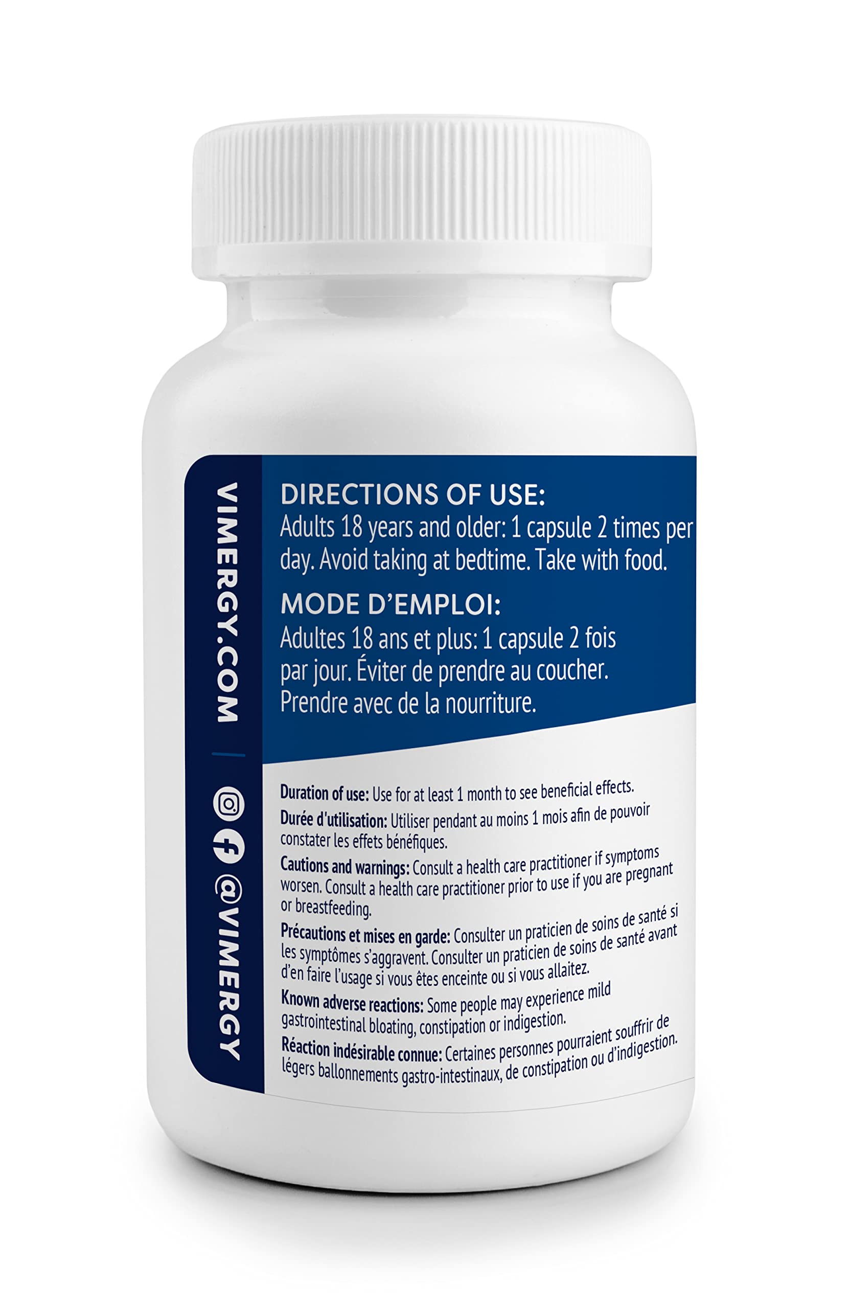 Close-up of Vimergy MSM capsules showing clean vegan capsule and purity