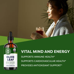 Pouring Vimergy Olive Leaf liquid to show fast-absorbing formula in use.