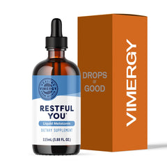 Vimergy Restful You bottle shown for fast-absorbing sleep support.