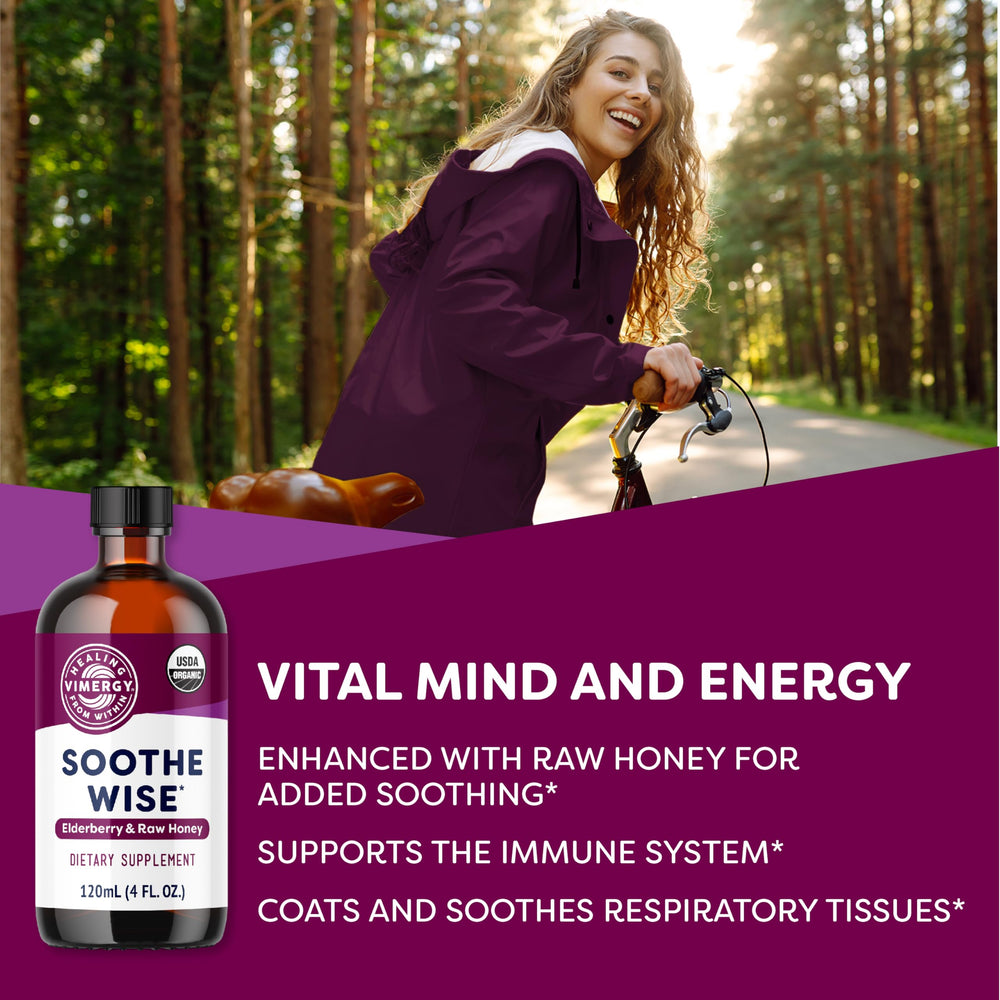 Pouring Vimergy Soothe Wise demonstrates its fast-absorbing liquid formula.
