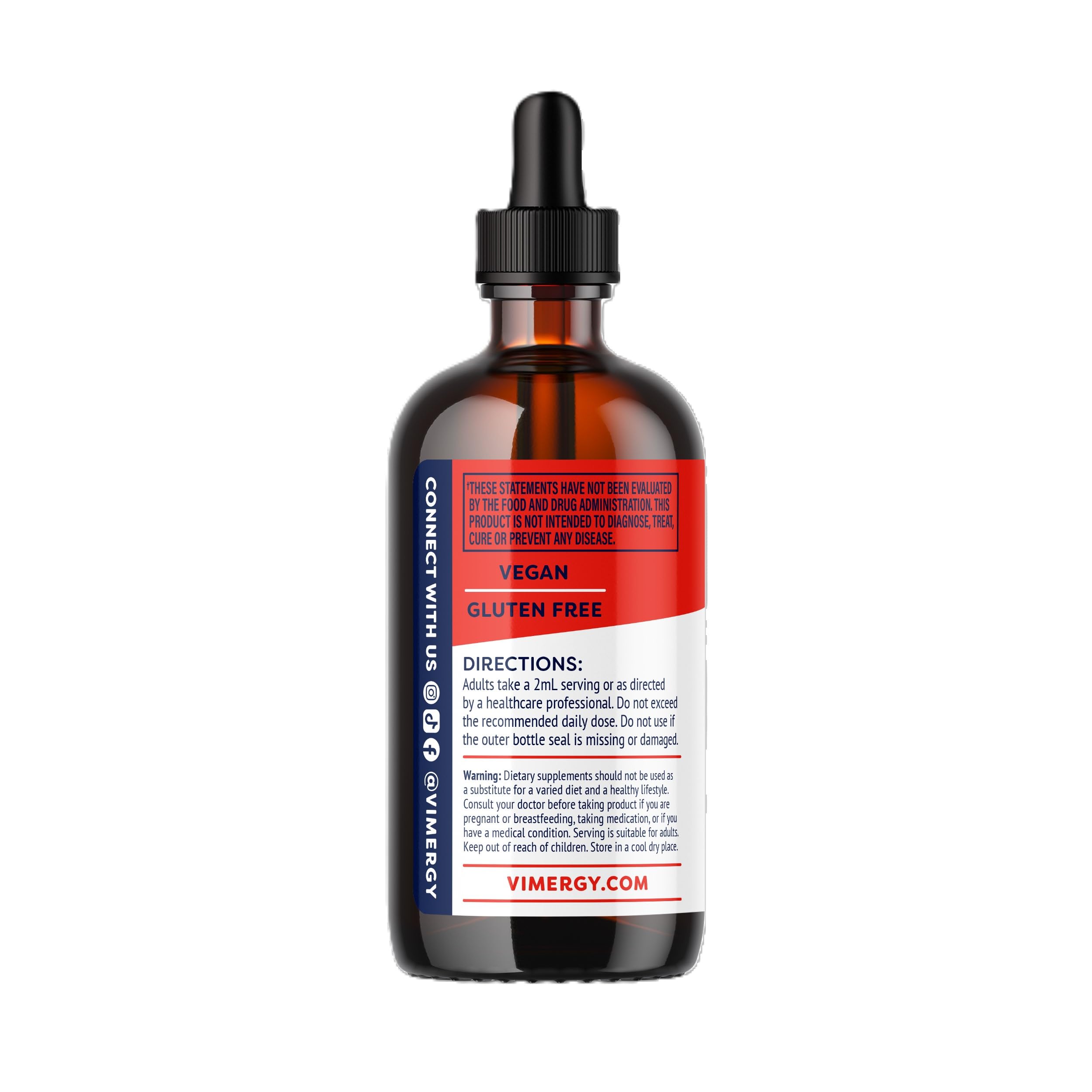 Vimergy Total Immune Blend storage area keeps drops ready.