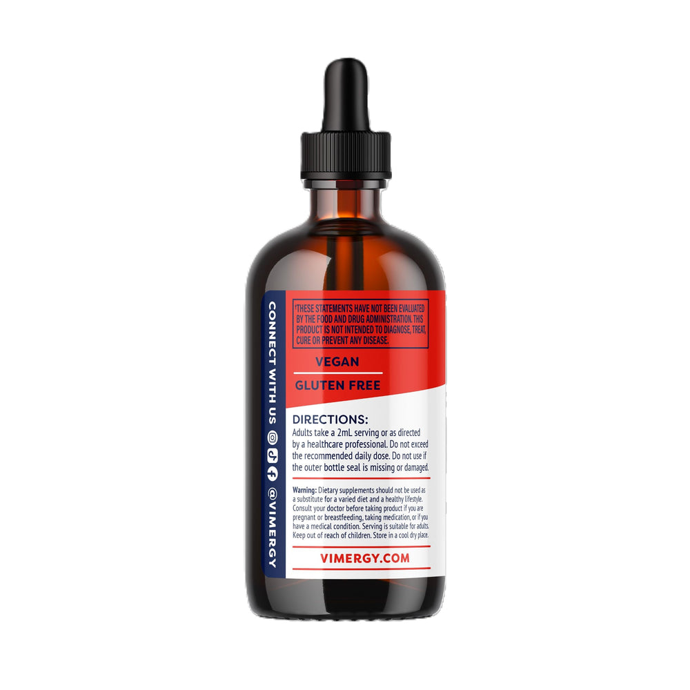 Vimergy Total Immune Blend storage area keeps drops ready.