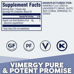 Vimergy Wild Blueberry Powder poured into a glass for easy daily antioxidant boost.