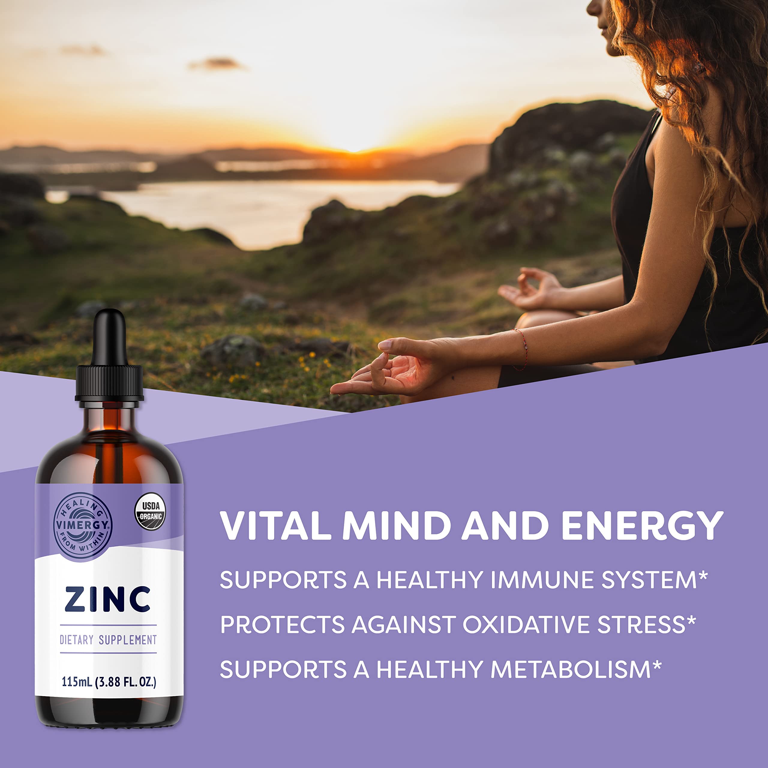 Vimergy zinc liquid drops measured for precise daily dose