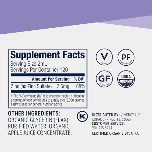 VIMERGY Zinc drops are vegan-certified for plant-based diets