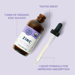 Vimergy zinc drops added to juice for quick absorption