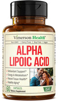 Vimerson Health Alpha Lipoic Acid 650mg – High Potency ALA for Nerve, Brain & Aging (Vegan, Non-GMO)