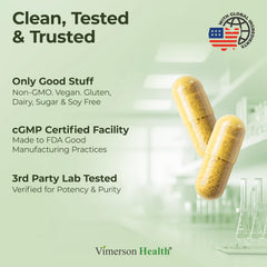 Vimerson Health BioPerine absorption icon indicating enhanced absorption for joints and brain.