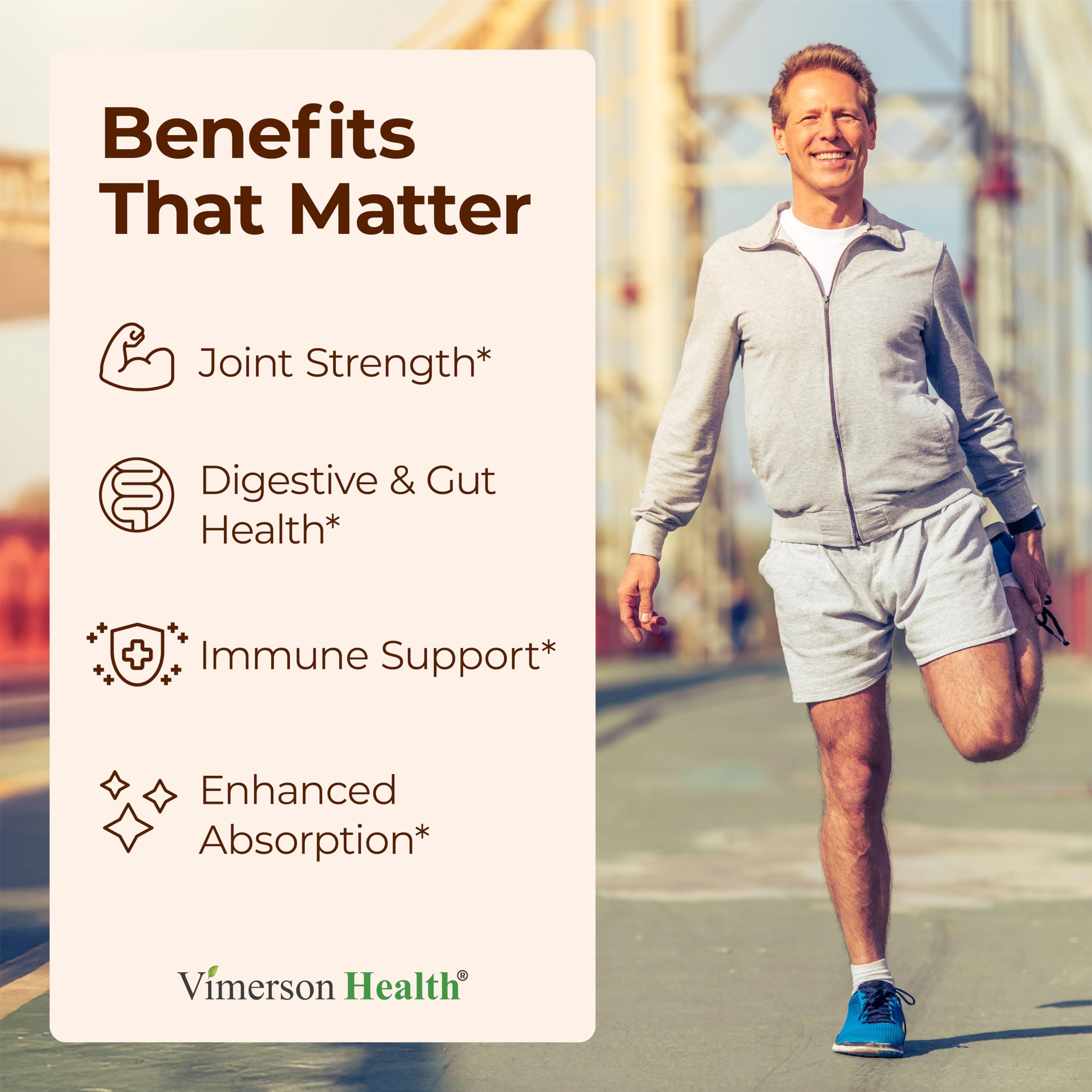 Vimerson Health capsules poured into hand for easy daily routine