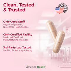 Vimerson Health Cranberry pills standard extract highlights VitaCran for urinary support.