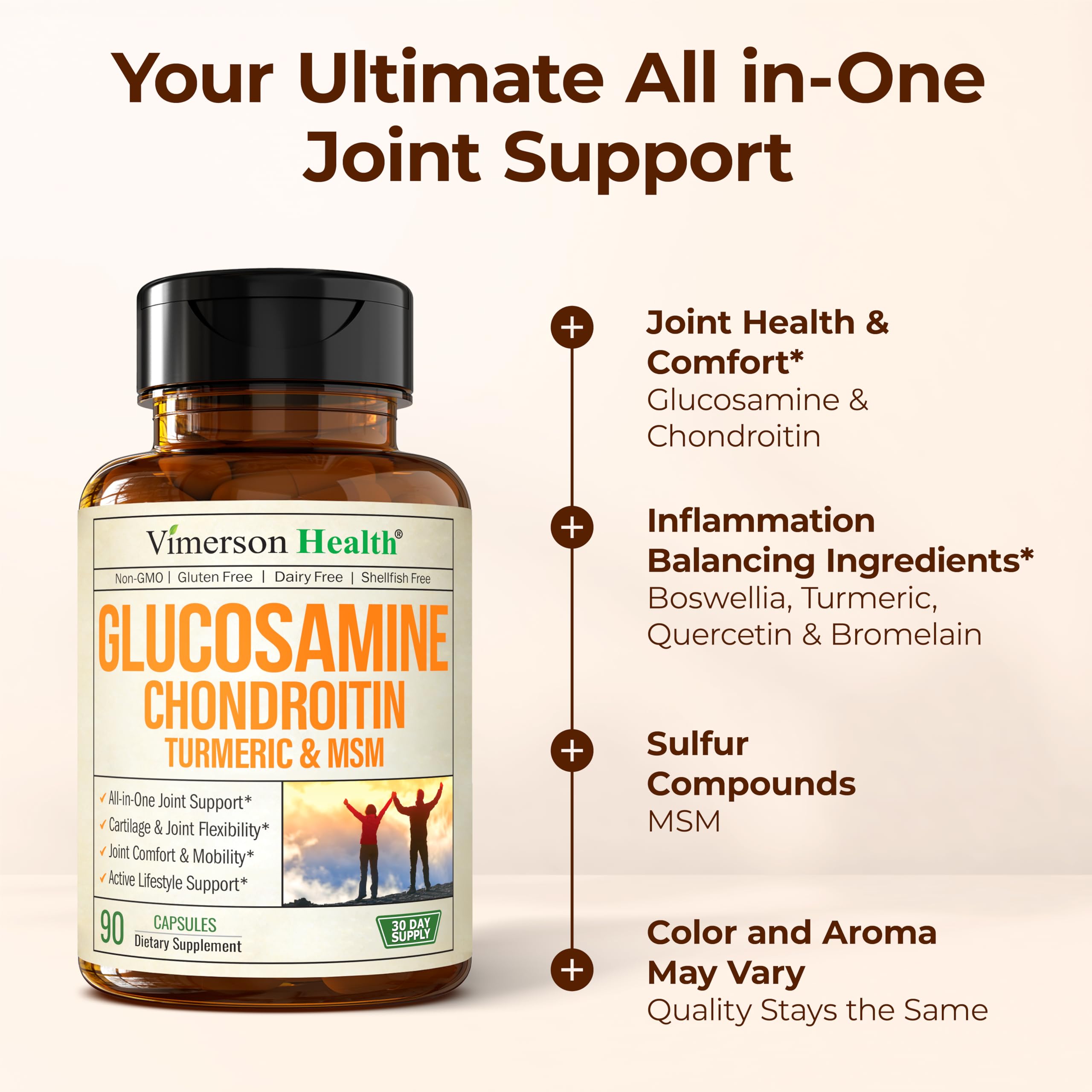 Daily dosing capsules on kitchen counter