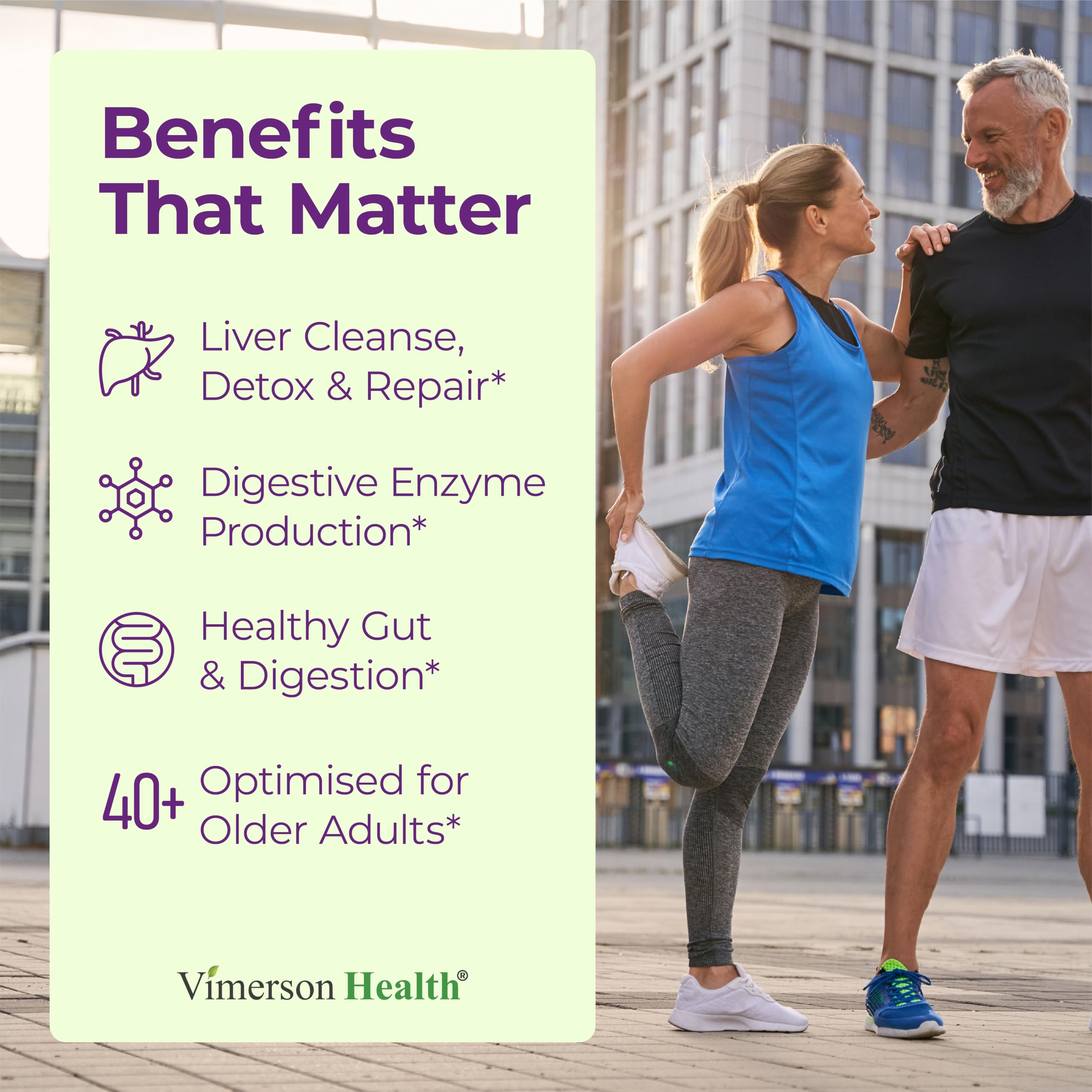 Vimerson Health dandelion root capsules depicted for gentle detox and digestion balance.