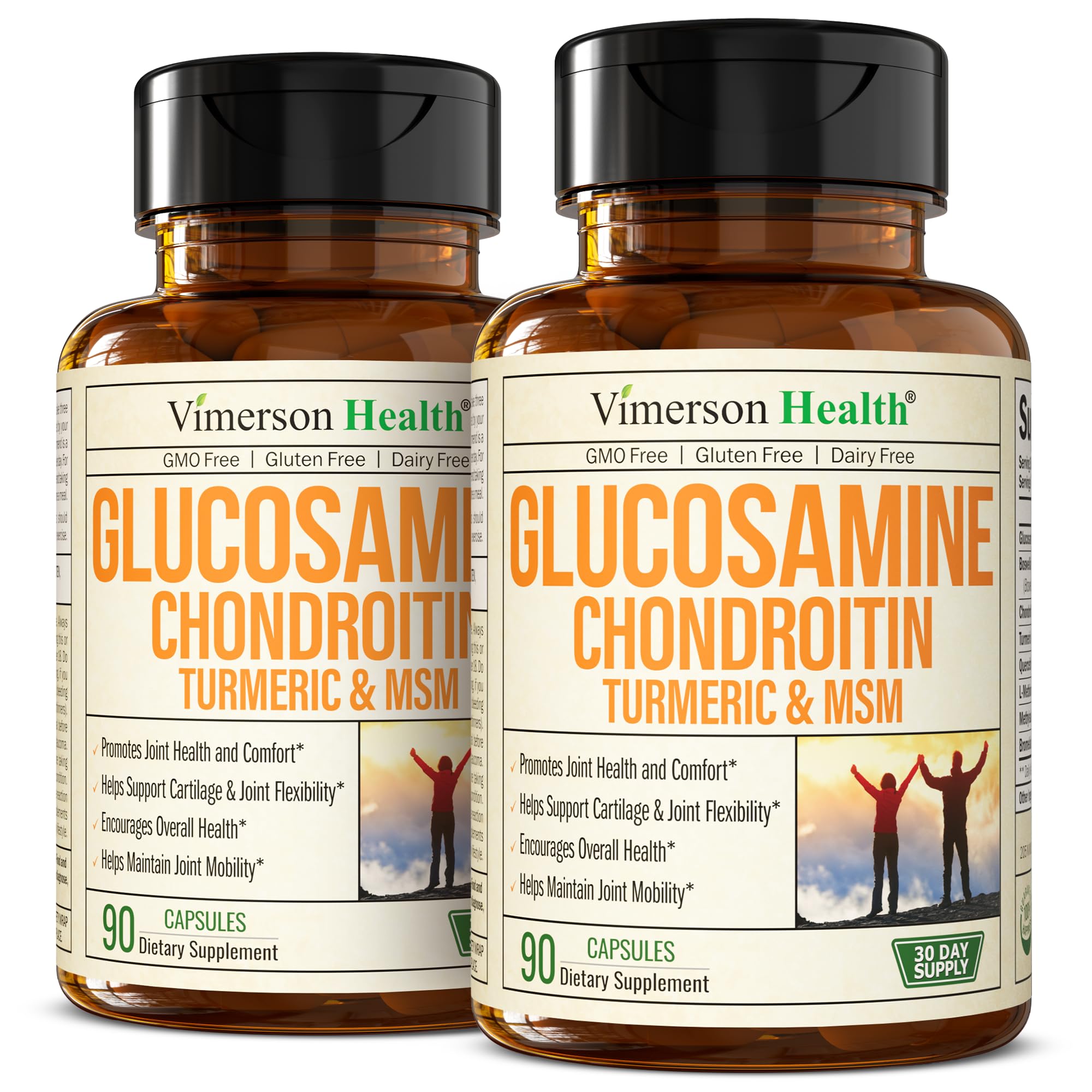 Vimerson Health glucosamine-chondroitin-msm bottle with capsules for joints